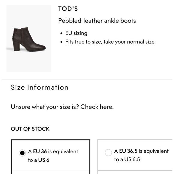 TODS Pebbled Leather Ankle Boots in Dark Brown Size 36 - Picture 16 of 16